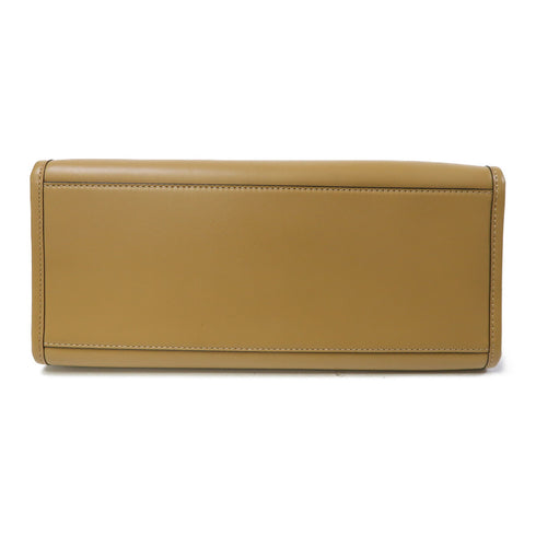 FENDI GHW Sunshine Tote 2 Way Shoulder Bag Handbag 8BH386 Calfskin Leather Brown