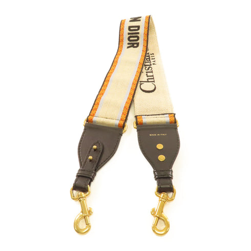 Christian Dior CD GHW Shoulder Strap Canvas Beigie
