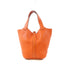 HERMES PHW Picotin PM Tote Bag Handbag Taurillon Clemence Leather Orange