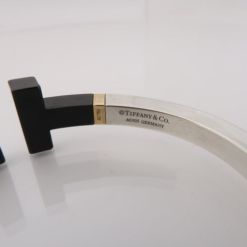 TIFFANY&CO T Bracelet Bangle Accessories 18KYG Ceramic 925 Sterling Silver