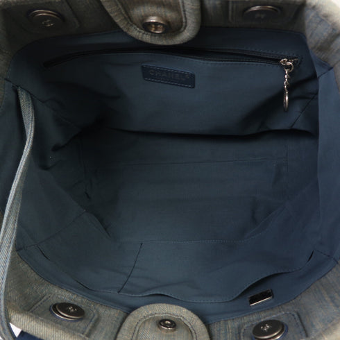 CHANEL CC SHW 2 Way Shoulder Bag Handbag Denim Blue