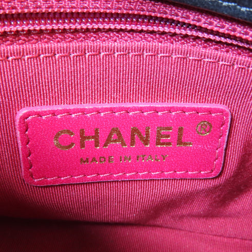 CHANEL Quilted CC GHW Chain Shoulder Bag Lambskin Leather Black v6