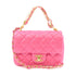 CHANEL Quilted CC GHW Mini Flap Chain Shoulder Bag AS4385 Lambskin Leather Pink