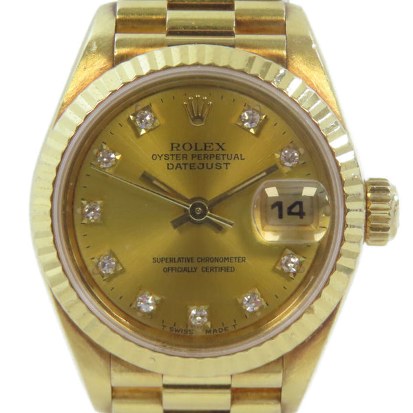 ROLEX Datejust 26 Automatic Watch 69178G 18K Yellow Gold
