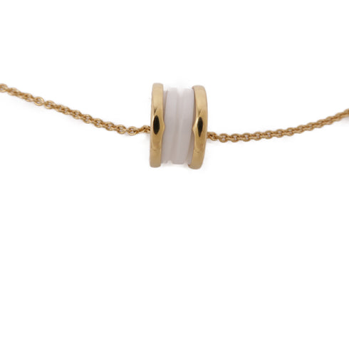 BVLGARI B-Zero 1 Necklace 18K Yellow Gold Ceramic Gold/White