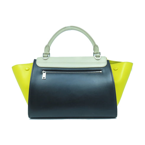 CELINE SHW Celine Tapeze 2 Way Shoulder Bag Calfskin Leather Beige ...