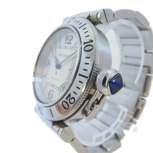 CARTIER Pasha Seatimer Automatic Watch W31080M7 Stainless Steel White
