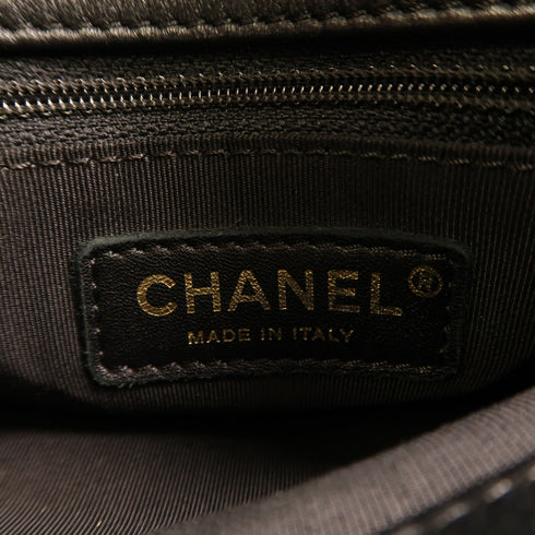 CHANEL CC GHW 2 Way Shoulder Bag Handbag Leather Black