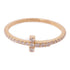 TIFFANY&CO T Ring Diamond Ring 18K Rose Gold US#6.5