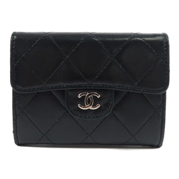 CHANEL CC SHW Card Case Lambskin Leather