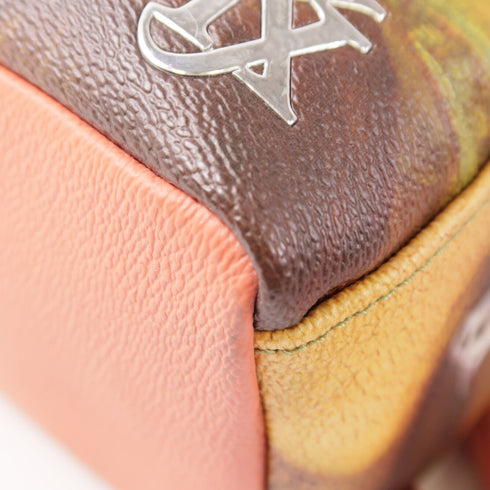 LOUIS VUITTON LV GHW Palm Springs Backpack M43375 Coated Canvas Green/Brown/Pink