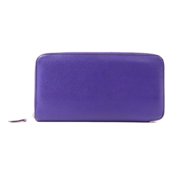 HERMES PHW Azap Long Wallet Epsom Leather Cassis Purple