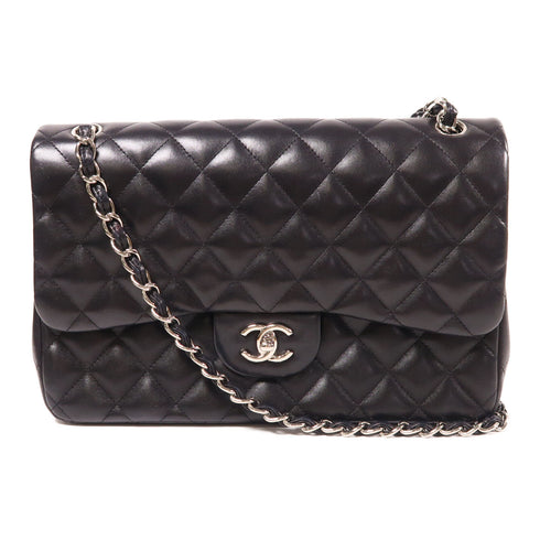 CHANEL CC SHW Large Classic Chain Shoulder Bag Lambskin Leather