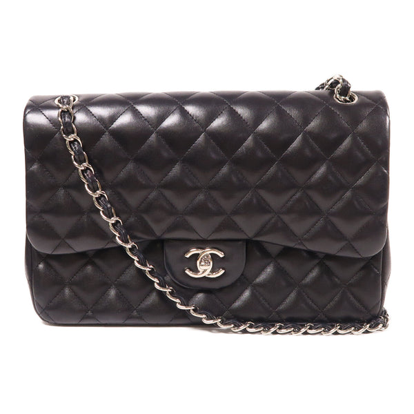 CHANEL CC SHW Large Classic Chain Shoulder Bag Lambskin Leather
