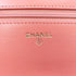 CHANEL Quilted CC GHW C19 WOC Wallet On Chain Shoulder Bag Lambskin Leather Pink