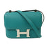 HERMES PHW Constance 24 Shoulder Bag Epsom Leather Bleu Paon