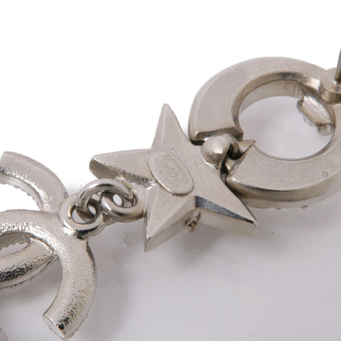 CHANEL CC Earrings Accessories Metal/PVC Silver