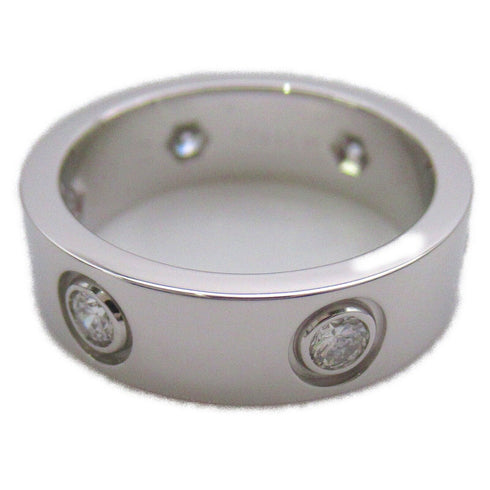 CARTIER Love Ring 6 Diamond Ring 18K White Gold US#5.5 Cartier #50 7.7g