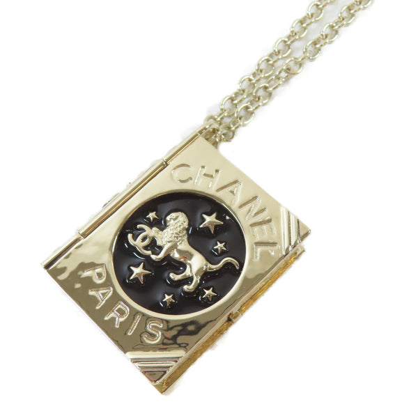 CHANEL CC Necklace Accessories Metal Gold Black