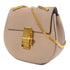 Chloe GHW Drew Chain Shoulder Bag Calfskin Leather Grey