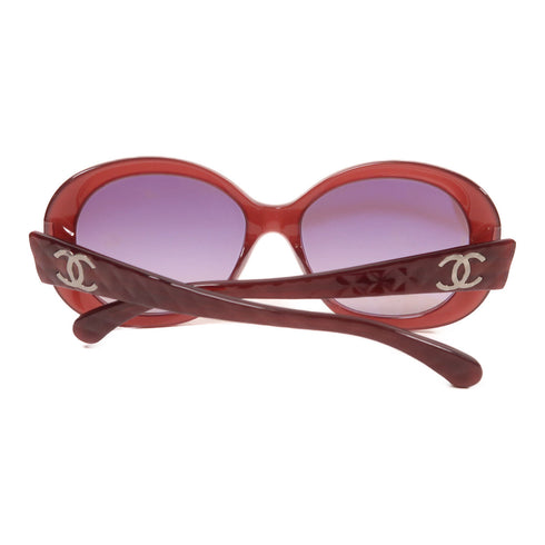 CHANEL CC Sunglasses PVC Brown