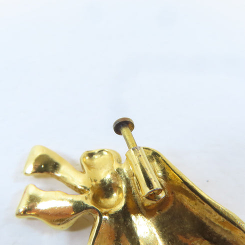 CHANEL CC Brooch Pin Metal Gold v2