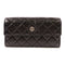 CHANEL CC SHW Long Wallet Calfskin Leather Black v1