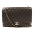 CHANEL CC SHW Maxi Classic Chain Shoulder Bag A58601 Calfskin Leather Black