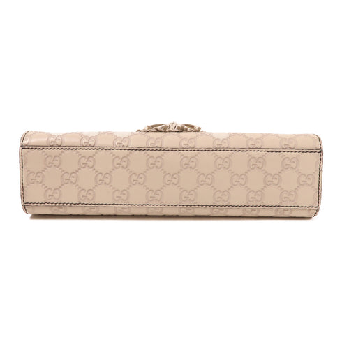 GUCCI GG GHW Chain Shoulder Bag 295402 Leather White