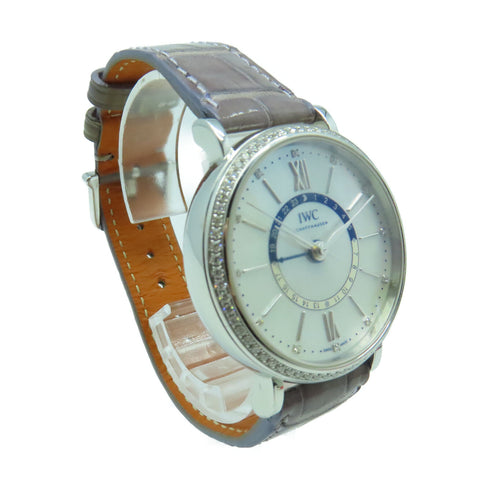 IWC Portfino Day & Night 37mm Automatic Watch IW459101 Leather Whit...