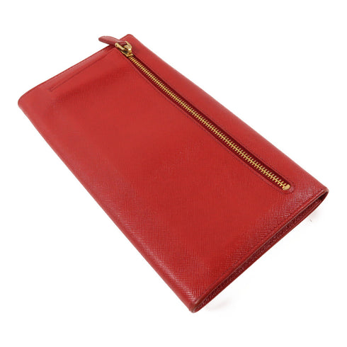 PRADA GHW Long Wallet Calfskin Leather