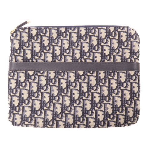 Christian Dior CD Clutch Bag Pouch Canvas