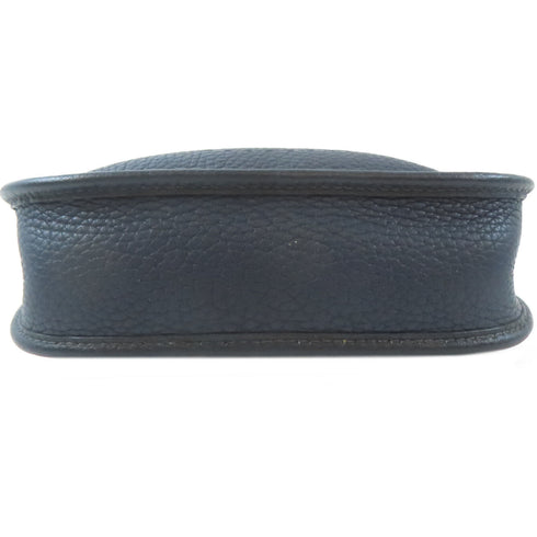 HERMES PHW Evelyne TPM Shoulder Crossbody Bag Clemence Leather Bleu Nuit Blue