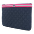 CHANEL Quilted CC SHW Clutch Bag Pouch Canvas Blue