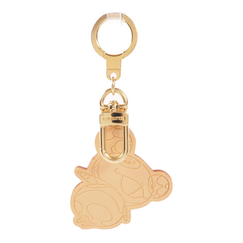 LOUIS VUITTON LV Porte Cres Panda Key Ring M62637 Leather Brown