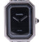 CHANEL CC Premiere M Quartz Watch H0451 Stainless Steel Black