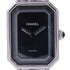 CHANEL CC Premiere M Quartz Watch H0451 Stainless Steel Black