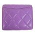 CHANEL Quilted CC SHW Wallet Lambskin Leather Purple