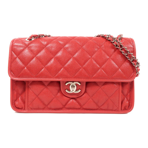 CHANEL CC SHW Riviera Flap Bag Chain Shoulder Bag #17682832 Calfskin Leather