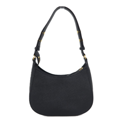 Tory Burch GHW Shoulder Bag Calfskin Leather Black