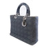 Christian Dior CD SHW Lady Dior Bag 2w Way Shoulder Handbag Denim Navy