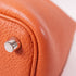 HERMES PHW Picotin PM Handbag Clemence Leather Terre Battue/Orange
