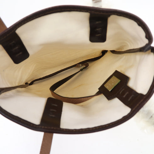 FENDI Hand Bag/Tote Bag Canvas Beige