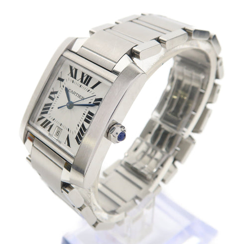 CARTIER Tank Francaise Automatic Watch W51002Q3 Stainless Steel Silver