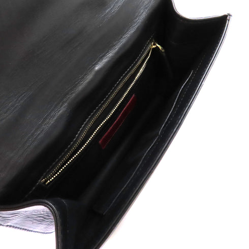 Valentino Garavani Rockstud Chain Shoulder Bag Calfskin Leather GWB00398 Black