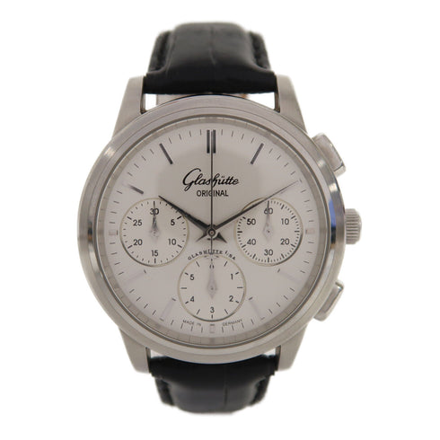 GLASHUTTE ORIGINAL Senator Chronograph Automatic Watch Steel Silver