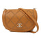 CHANEL CC SHW Chain Shoulder Bag Calfskin Leather Brown v2