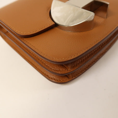 HERMES PHW 2002 Wallet Belt Bag Evercolor Leather Gold