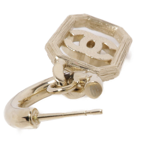 CHANEL CC GHW Earrings Metal Gold