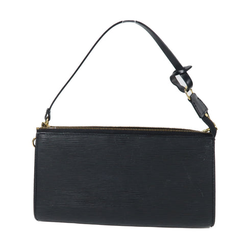 LOUIS VUITTON LV GHW Pochette Accessories Pouch Handbag M52942 Epi Leather Black